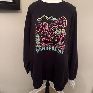 DIP Wanderlust Desert Graphic Sweatshirt Women’s 2X‎ Boho Travel Pullover